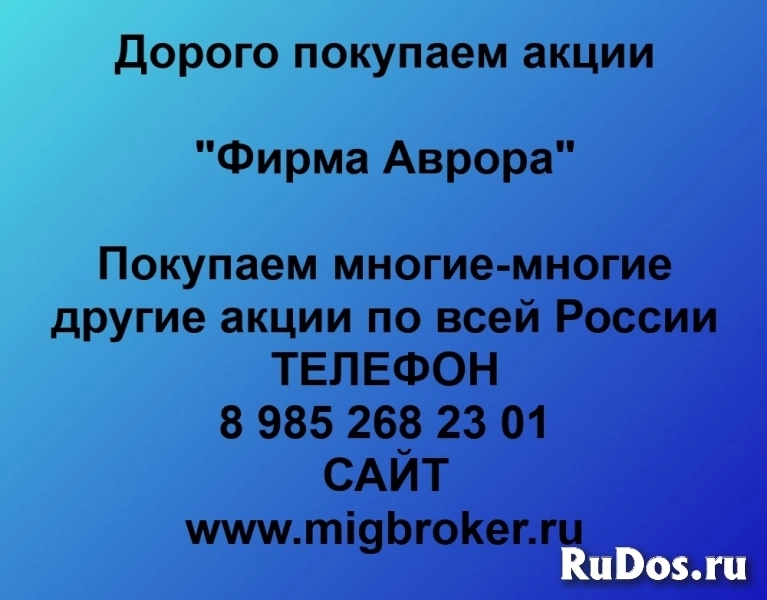 Покупка акций «Фирма Аврора» фото