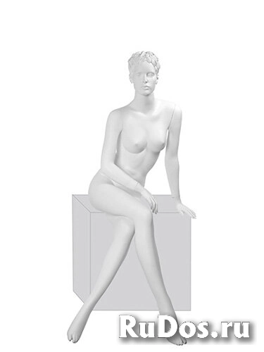 Манекен женский сидячий белый скульптурный Kristy Pose 05 фото