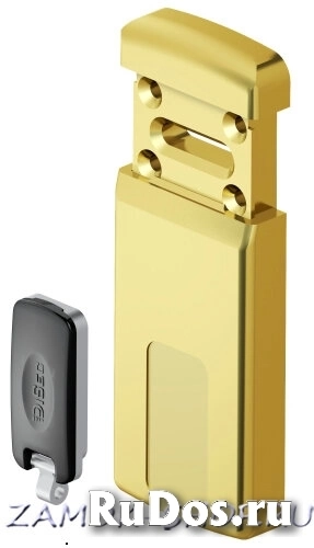 Броненакладка сдвижная магнитная Disec MG220, латунь фото