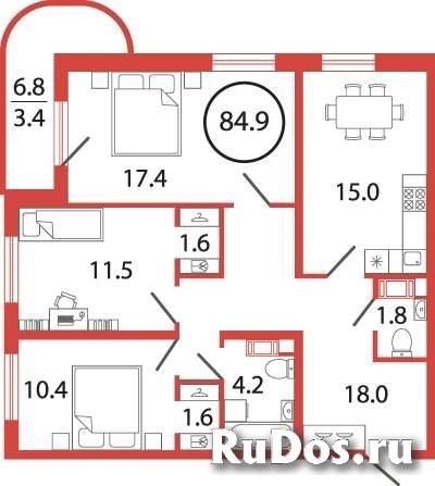 Продам 3 комнатную квартиру 84 м2 фото