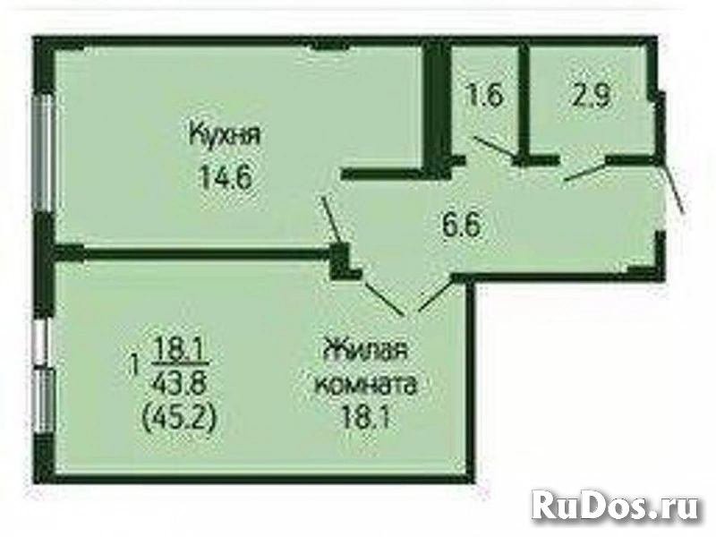 Продам 1 комнатную квартиру 43 м2 изображение 5