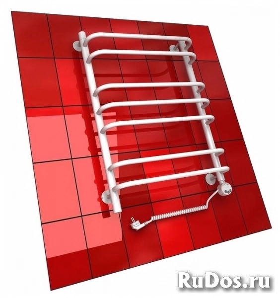 Электрический полотенцесушитель Двин Q 100x50 ТЭН справа фото