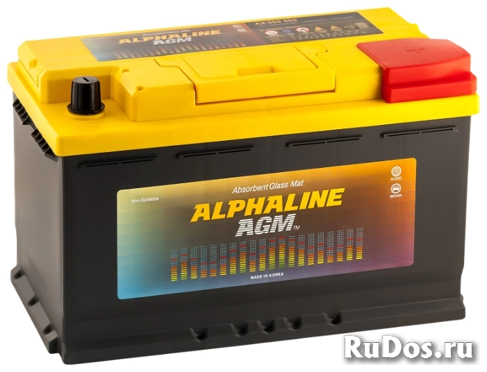 Автомобильный аккумулятор AlphaLine AGM 80 Ач (SA 58020/AX 580800) фото