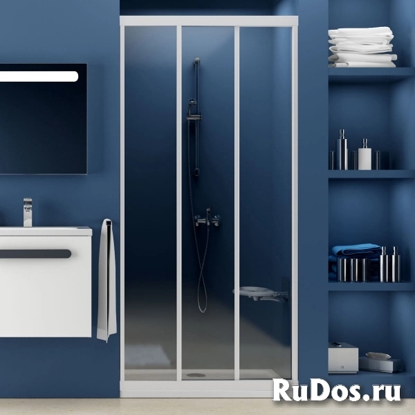 Душевая дверь в нишу Ravak ASDP3-90 Transparent, профиль белый фото