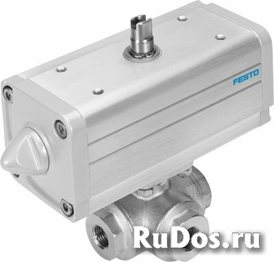 Шаровой кран с приводом Festo VZBA-2quot;-GGG-63-32L-F0507-V4V4T-PP106-R-90-C DN50 PN63 фото