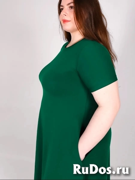 Платье зеленое женское изображение 3