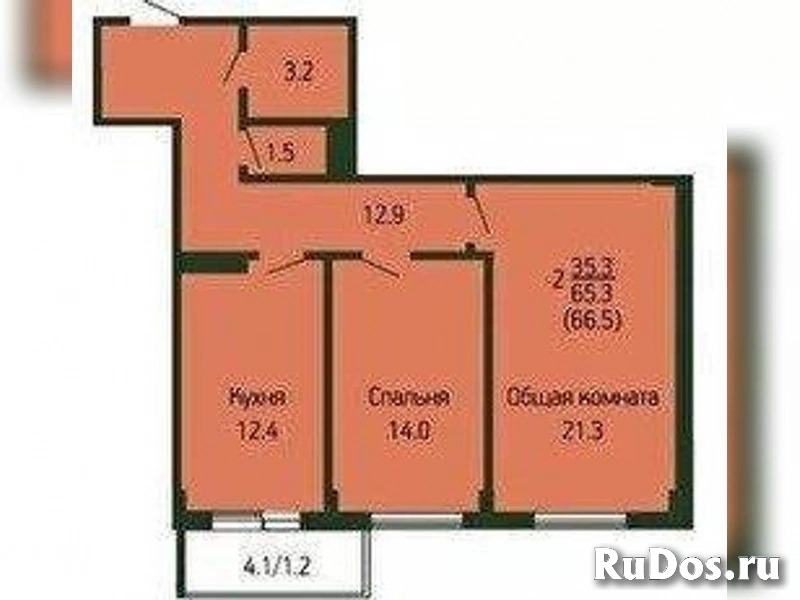 Продам 2 комнатную квартиру 63.6 м2 изображение 4