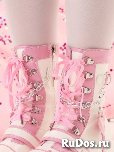Массивные ботинки на высокой платформе y2k фото