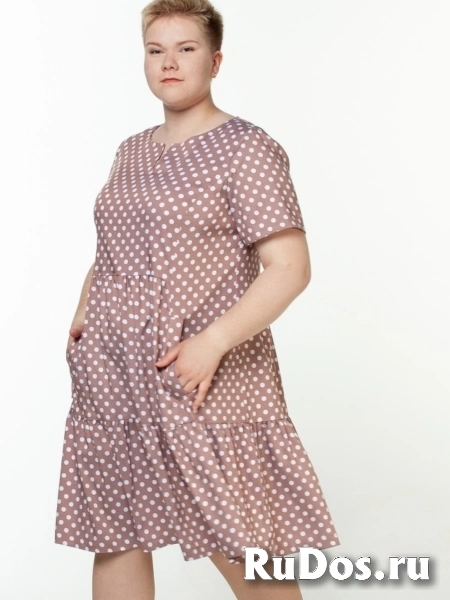 "Макошь- эко одежда" Платье летнее в горошек лёгкое изображение 3