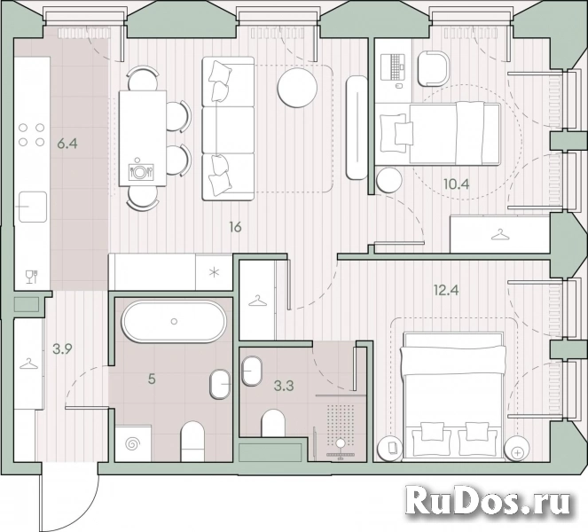 Продам 2 комнатную квартиру 57 м2 фотка