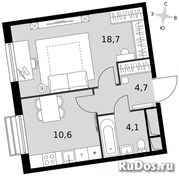 Продам 1 комнатную квартиру 38.1 м2 фотка