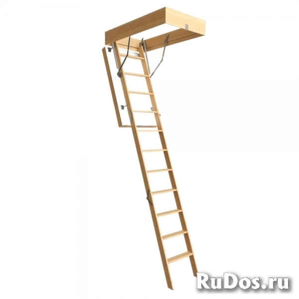 Лестница чердачная Docke Lux деревянная 300х70х120 см фото