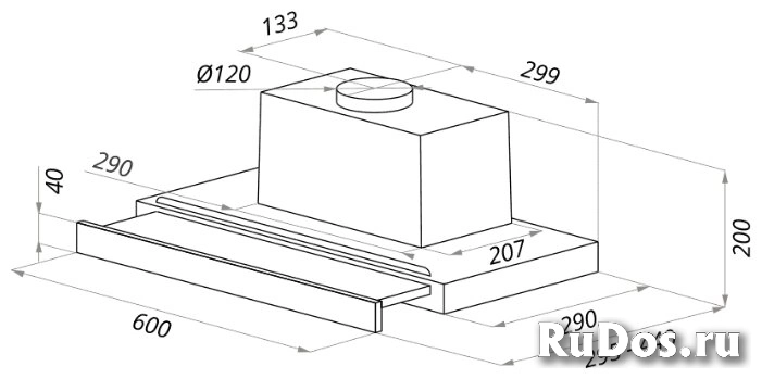 Встраиваемая вытяжка MAUNFELD OUSE TOUCH 60 Glass White фото