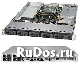 Серверная платформа Supermicro SuperServer 1U 1018R-WC0R no CPU (1) / no memory (8) / on board C612 RAID 0 / 1 / 5 / 10 / no HDD (8) SFF / 2xGE / R700W / 750W Platinum фото