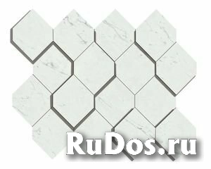 Marvel Carrara Pure Mosaico Esagono 3D (AS4A) 28,2X35,3 Керамогранит фото