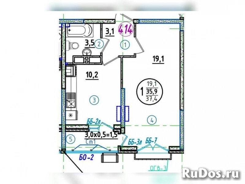 Продам 1 комнатную квартиру 37.4 м2 изображение 10