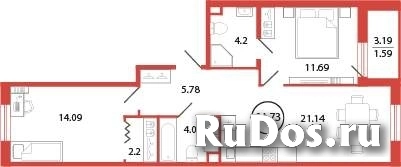 Продам 2 комнатную квартиру 64 м2 фото