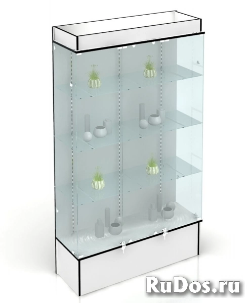 Торговое оборудование витрина с подсветкой 200х120х40см цвет белый (арт.s803w) фото