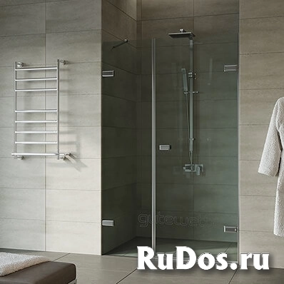 Дверь в душевую нишу GuteWetter TREND DOOR GK-862B 95х200 см, петли CH 27, ручка CH 113 стекло бесцветное стенка 8 мм, дверка 6 мм фото