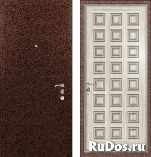Дверь входная (стальная, металлическая) Ле-Гран (Легран) Массив Шоколад quot;Беленый дубquot; Mottura 54.797 (Италия) фото