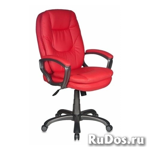 Кресло руководителя бюрократ CH-868AXSN, на колесиках, искусственная кожа, красный [ch-868axsn/red] фото