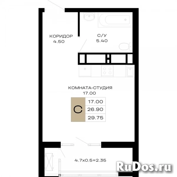 Продам 1 комнатную квартиру 29 м2 фото