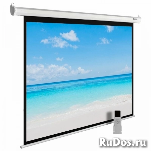 Экран Cactus 225x300см MotoExpert CS-PSME-300x225-WT 4:3 настенно-потолочный рулонный белый (моторизованный привод) фото