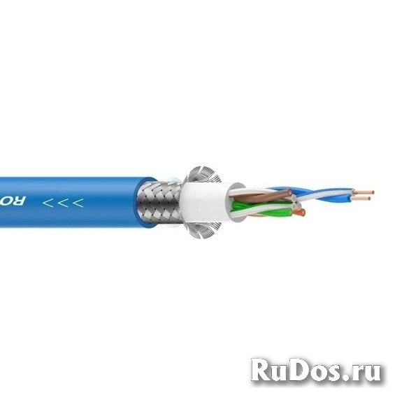 Кабель витая пара Cat.5e 4 пары с экраном Roxtone CAT5FB/100 Blue фото