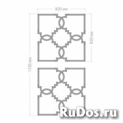 Российская Лепнина Rodecor артикул Узел Ар-Деко Эрте Ф1 66417AR фото