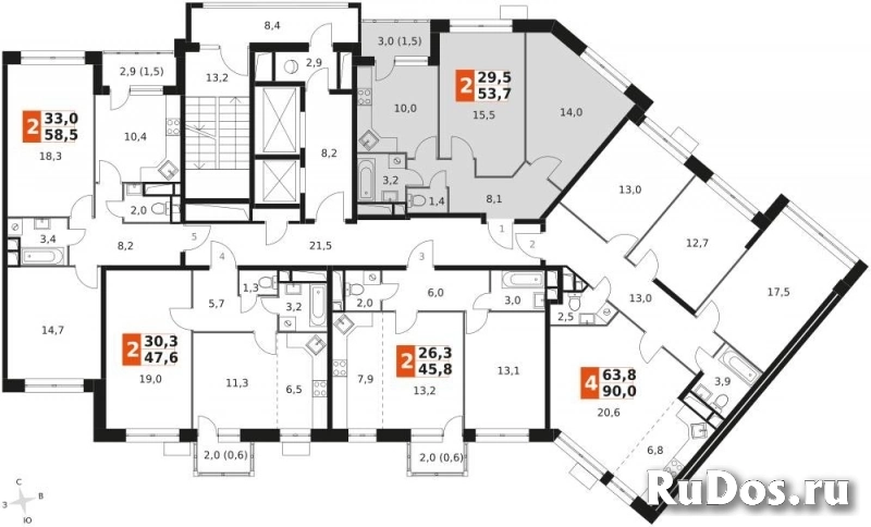 Продам 2 комнатную квартиру 55 м2 фото