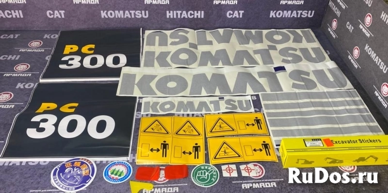 Набор наклеек для экскаватора Komatsu PC300-7 фото
