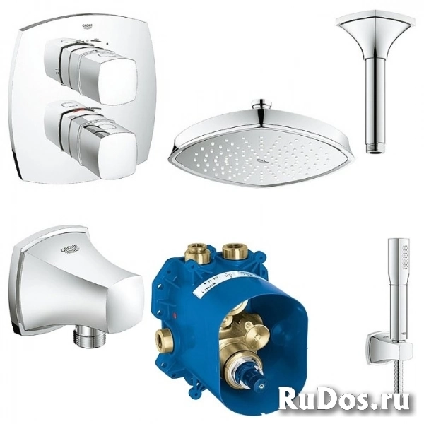 Верхний душ встраиваемый Grohe Grandera NSB0099 хром фото