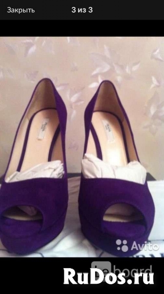 Туфли новые prada италия 39 размер замша сиреневые фиолетовые пла изображение 11