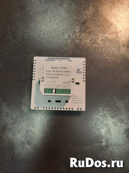 Цифровой комнатный термостат Oventrop с дисплеем, для скрытого монтажа 230 В изображение 4