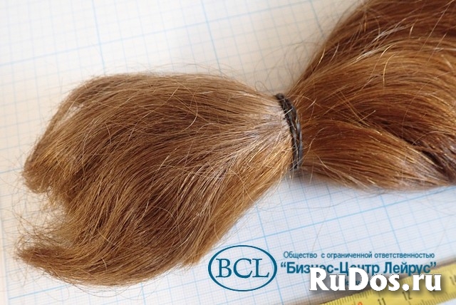 Волос натуральный женский русый неокрашенный срез длина 500мм фото