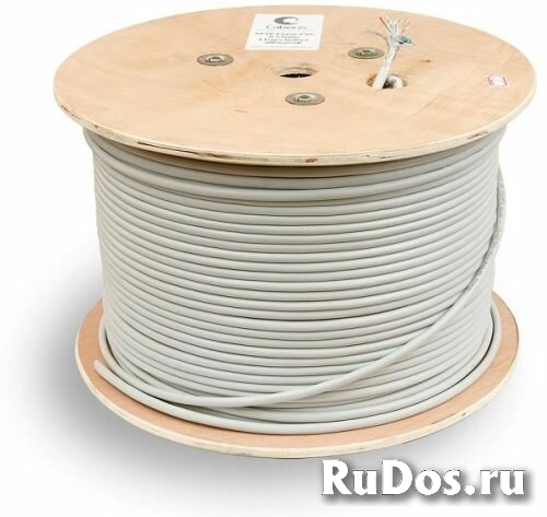 Кабель витая пара FTP 6 кат. 4 пары Cabeus FTP-4P-Cat.6-SOLID-GY экранированная, 0,57мм (23 AWG), одножильный (305 м) 8947c фото