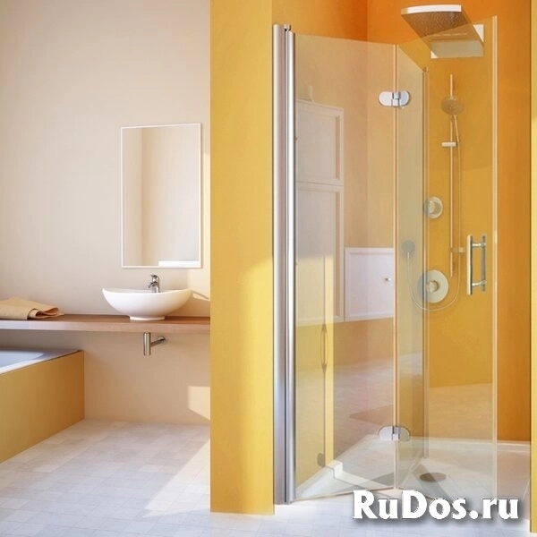 Душевая дверь в нишу GuteWetter Lux Door GK-102A левая 80 см стекло бесцветное, профиль хром фото