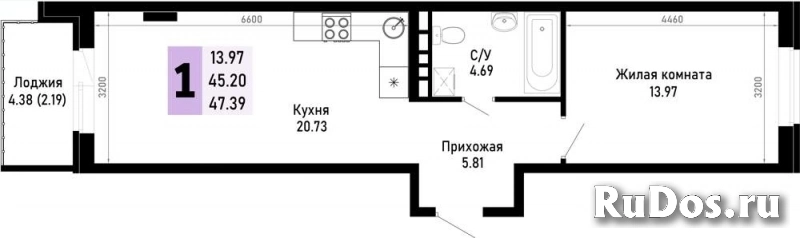 Продам 1 комнатную квартиру 47 м2 фото