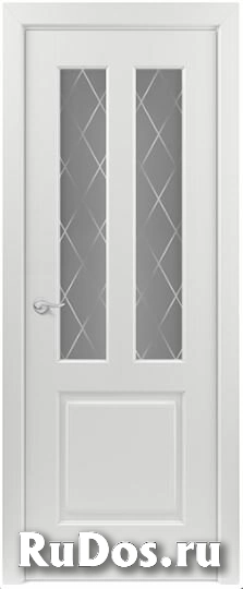 Дверь Трио до ромб (белая эмаль) фото
