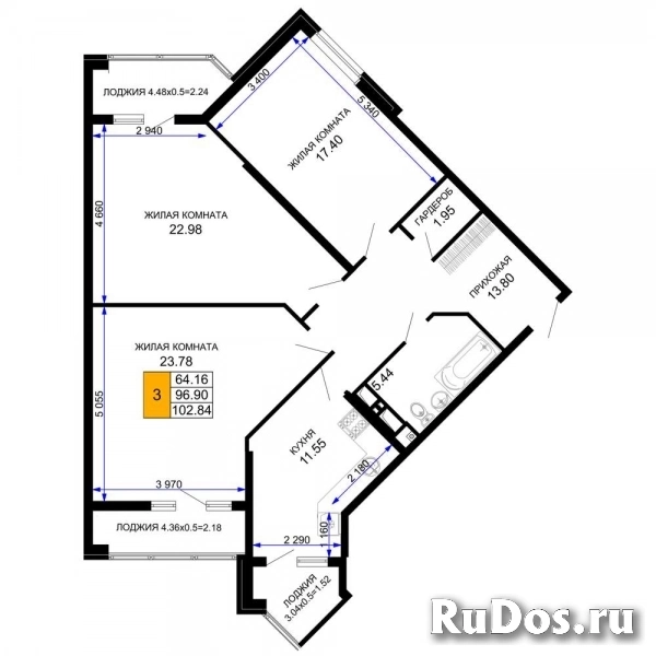Продам 3 комнатную квартиру 104 м2 фото