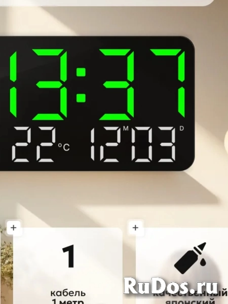 Часы настенные электронные декор для дома Clock Decor изображение 4