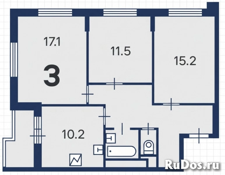 Продам 3 комнатную квартиру 70.7 м2 изображение 3