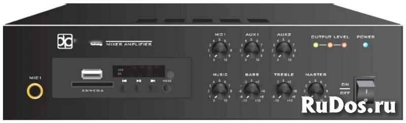 Direct Power Technology PA-60BT Микшер/усилитель, 1 канал 60 Вт (4-16 Ом, 70/100 В), MP3, Bluetooth, настольный фото