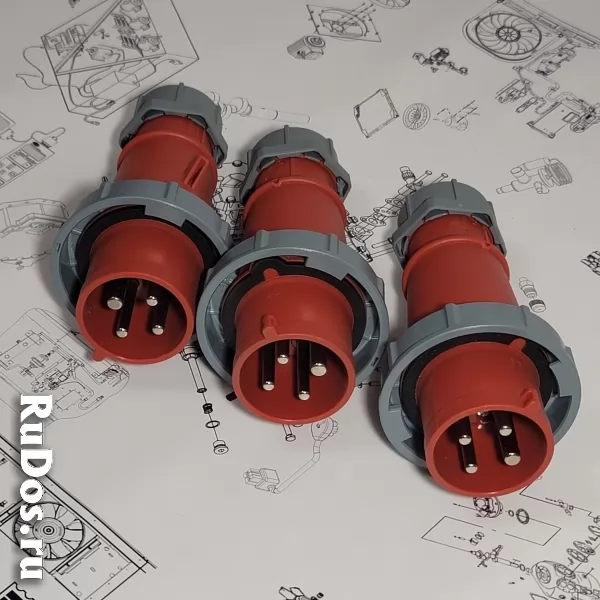 Вилка переносная 3-х фазная 380В-440В, 32А, Mennekes (22-02378-00) фото