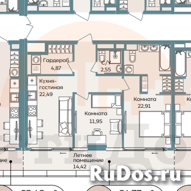 Продам 3 комнатную квартиру 79 м2 изображение 8