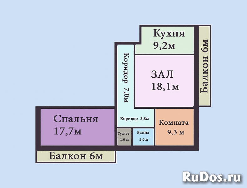 Продам 3 комн. квартиру, 70 кв.м., 6 этаж из 10 изображение 5