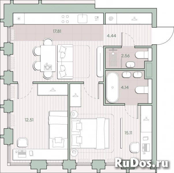 Продам 2 комнатную квартиру 56 м2 фотка
