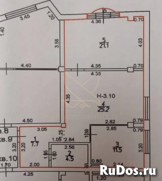Продам 2 комнатную квартиру 70 м2 изображение 4