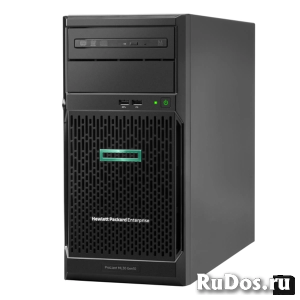 Сервер ProLiant ML30 Gen10 E-2224 Hot Plug Tower(4U)/Xeon4C 3.4GHz(8MB)/1x16GB2UD_2666/S100i(ZM/RAID 0/1/10/5)/noHDD(4)LFF/noDVD/iLOstd(no port)/1NHPFan/PCIfan-baffle/2x1GbEth/1x350W(NHP), analog P06785-425 фото