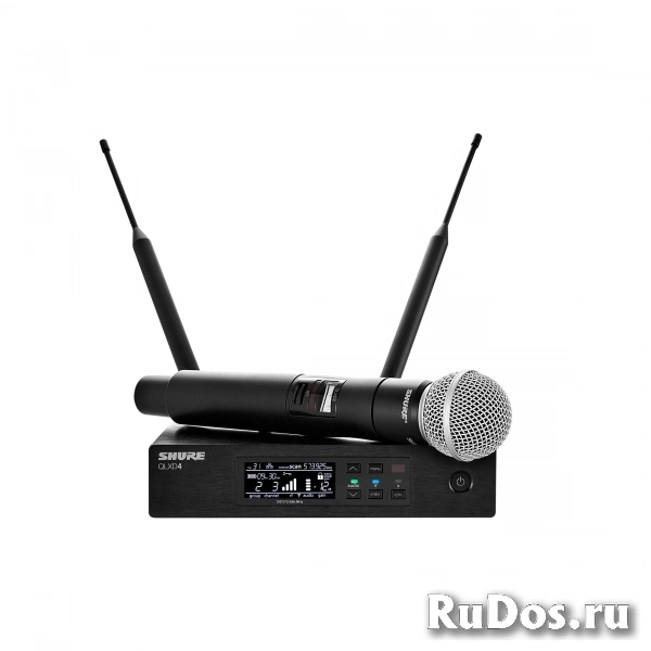 Радиосистемы с ручным микрофоном Shure QLXD24E/SM58 G51 с ручным передатчиком SM58, частоты 470-534 MHz фото